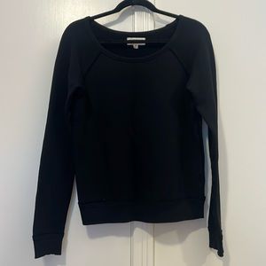 Elizabeth and James, textile, XS, black sweatshirt with leather elbow patches
